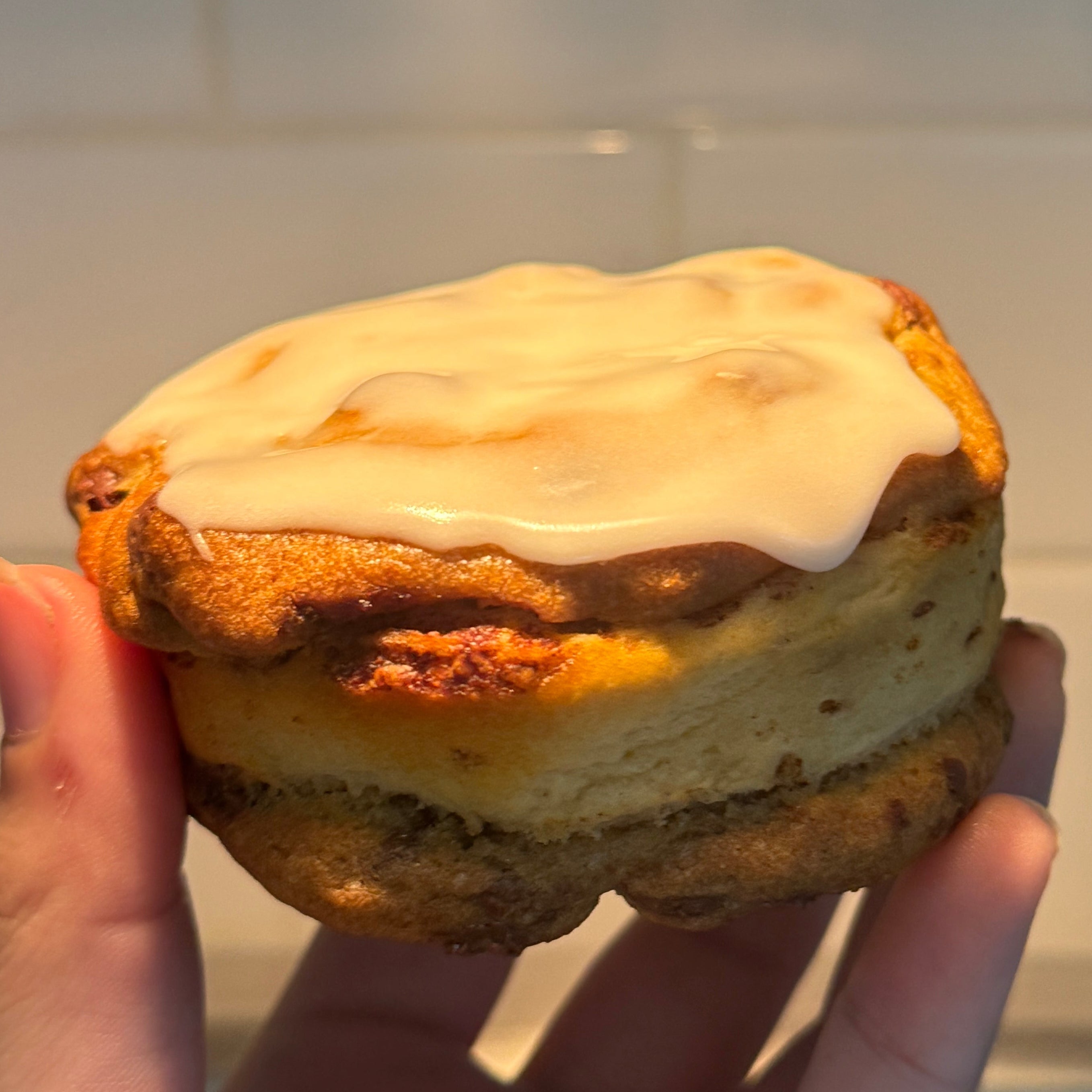 Cinnamon Roll Cookie Sandwich